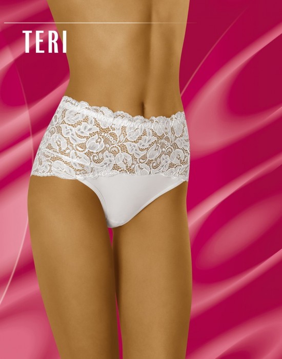 Дантелени бикини в бял цвят Teri - Sabrina.bg