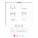 Комплект от три части в червен цвят Heartina - Sabrina.bg