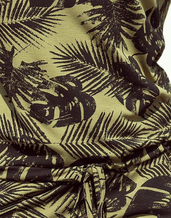 Ежедневна миди рокля в цвят каки 13-85 - Sabrina.bg