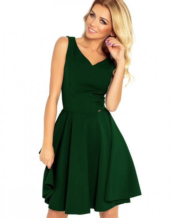 Миди рокля в зелен цвят 114-10 - Sabrina.bg