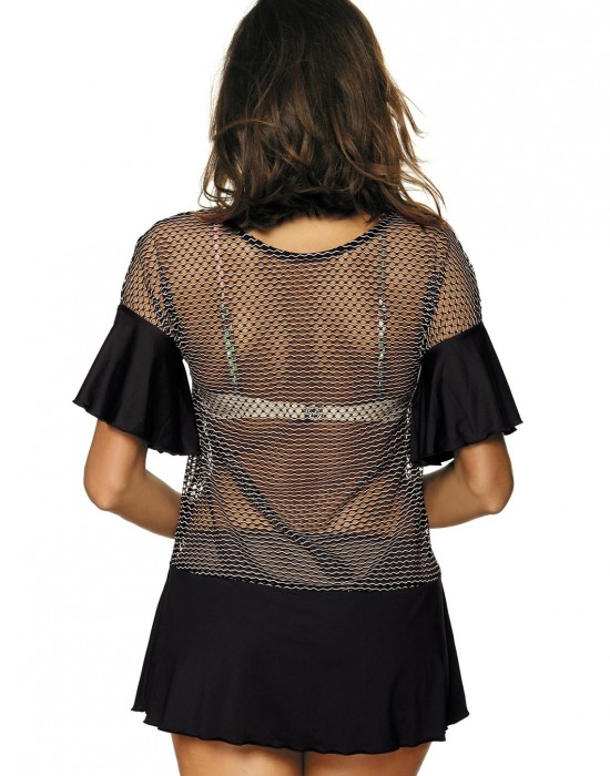 Плажна туника в черно Claire M-460-5 - Sabrina.bg