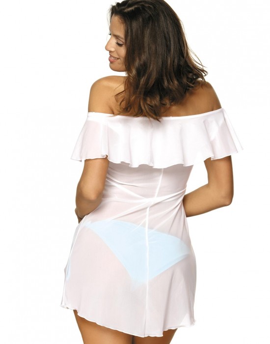 Плажна туника в бяло Juliet M-461-1 - Sabrina.bg