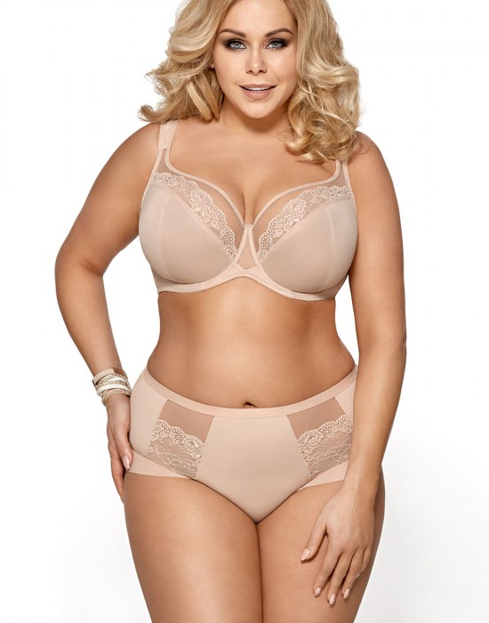 Бежов сутиен с меки чашки за голям бюст Luisse K441 - Sabrina.bg