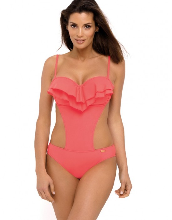 Цял бански костюм в цвят нектарина Belinda M-548-1 - Sabrina.bg