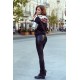 Дамска спортна блуза в черен цвят 279-3 - Sabrina.bg