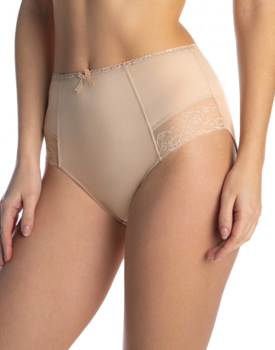 Бежови бикини с висока талия-400 - Sabrina.bg