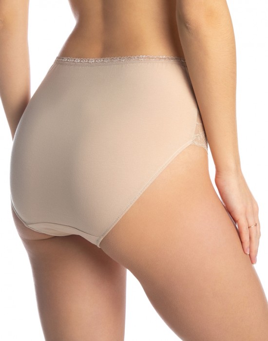 Бежови бикини с висока талия-400 - Sabrina.bg