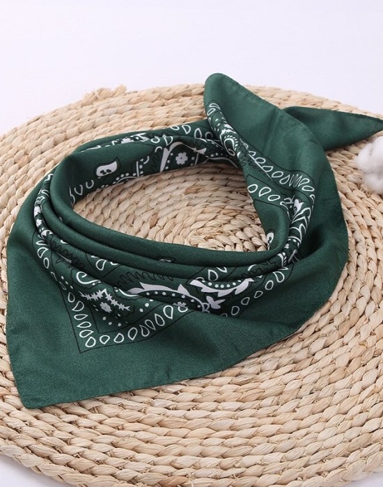 Кърпа за глава бандана Bandana в тъмнозелен цвят - Sabrina.bg