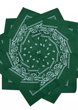 Кърпа за глава бандана Bandana в тъмнозелен цвят