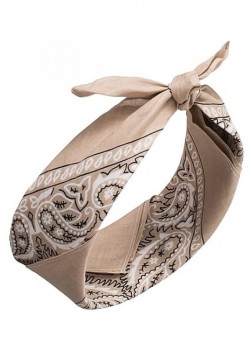 Кърпа за глава бандана Bandana в бежов цвят