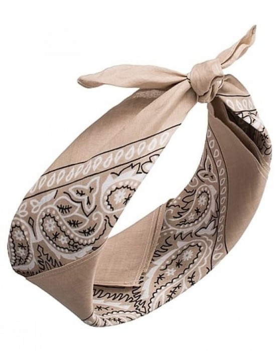 Кърпа за глава бандана Bandana в бежов цвят - Sabrina.bg