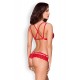 Дантелен комплект в червено 860-SET-3 - Sabrina.bg