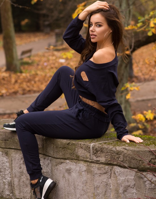 Дамски спортен екип в тъмносин цвят Siment - Sabrina.bg