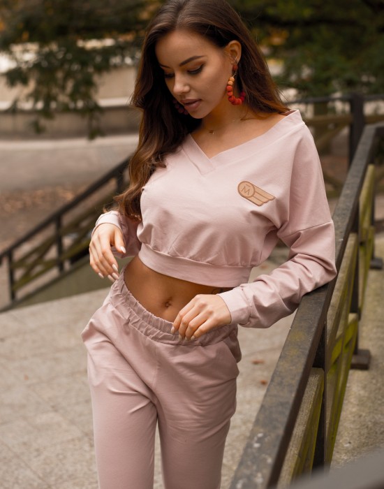 Дамски спортен екип в цвят пудра Siment - Sabrina.bg