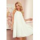 Ефирна рокля в цвят екрю 350-1 - Sabrina.bg