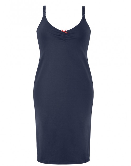 Нощница за бременни и кърмачки в тъмносин цвят EASY DRESS - Sabrina.bg
