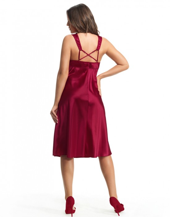 Сатенена нощница в цвят малина MONTANA K597 - Sabrina.bg