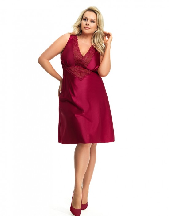 Сатенена нощница в цвят малина MONTANA K597 - Sabrina.bg