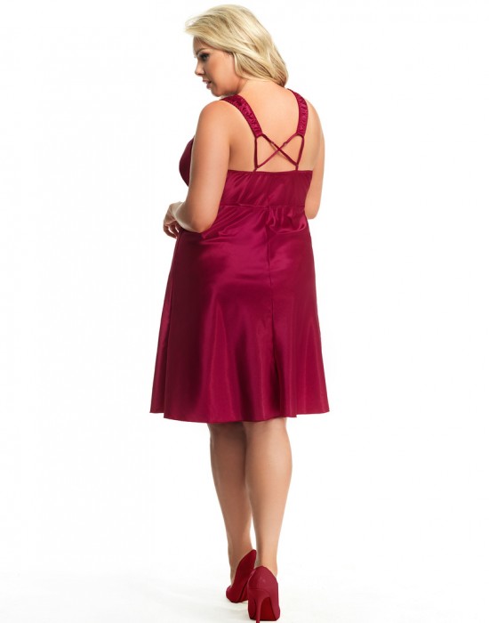 Сатенена нощница в цвят малина MONTANA K597 - Sabrina.bg