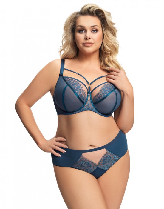 Бикини с дантела в син цвят PARADISE K665 - Sabrina.bg