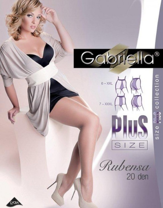 Макси чорапогащи в черен цвят RUBENSA-6 NERO 20 DEN - Sabrina.bg