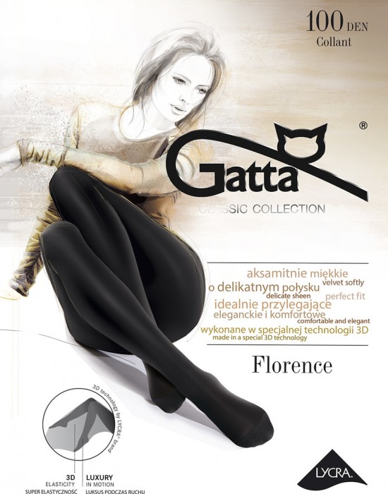 Чорапогащник 3D в черен цвят Florence Nero 100 DEN - Sabrina.bg
