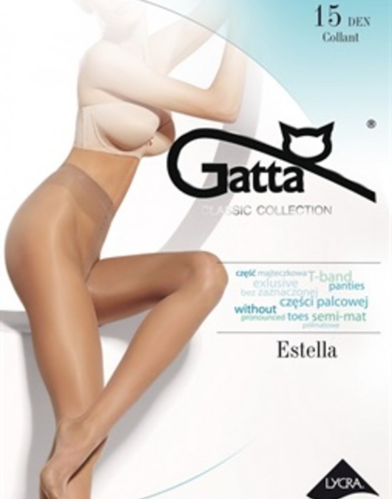 Чорапогащи с ликра в цвят графит ESTELLA 15 DEN GRAFIT - Sabrina.bg