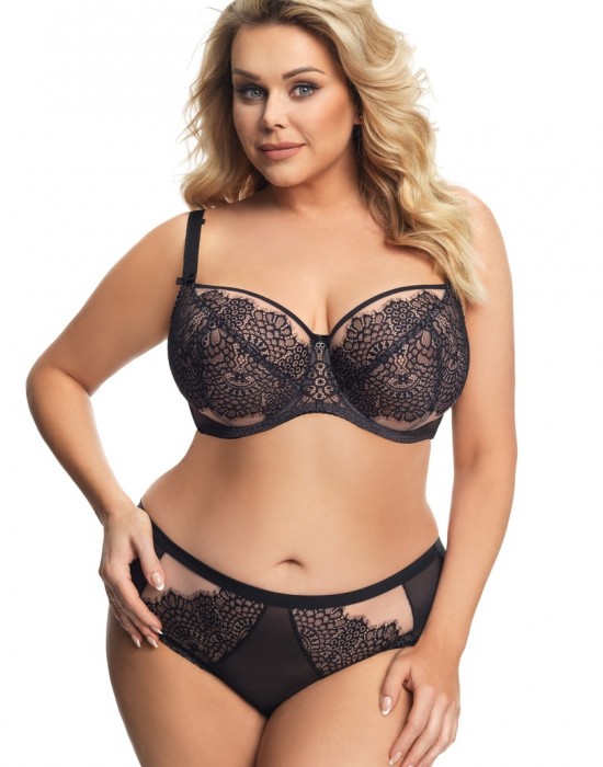 Макси сутиен с мека чашка в черен цвят RAVENNA K677 - Sabrina.bg
