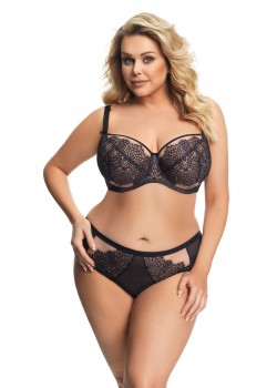 Бразилиани с дантела в черен цвят RAVENNA K679