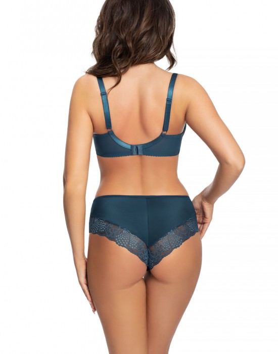 Бразилиани с дантела в син цвят RITA K688 - Sabrina.bg