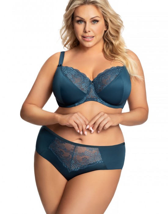 Макси сутиен с полуподплатени чашки в син цвят K686 - Sabrina.bg