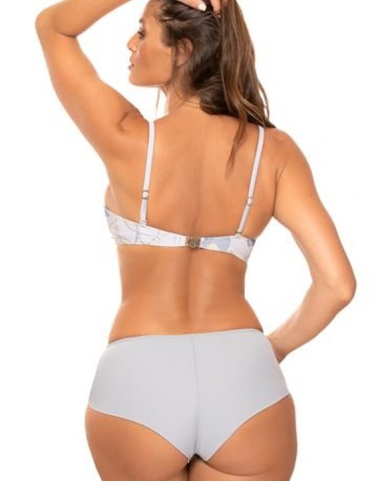 Бански костюм от две части в сив цвят M-697-1 - Sabrina.bg