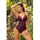 Цял бански костюм в цвят патладжан Anina M-680-2 - Sabrina.bg