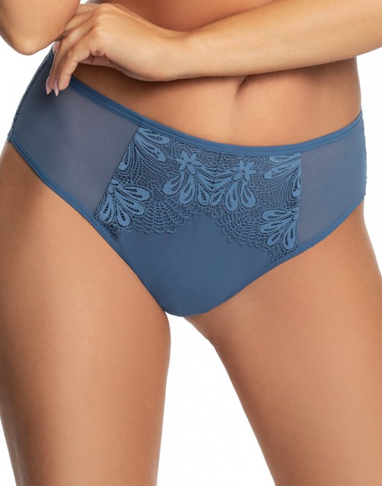 Бразилиани с дантела в син цвят K706 ELAINE - Sabrina.bg