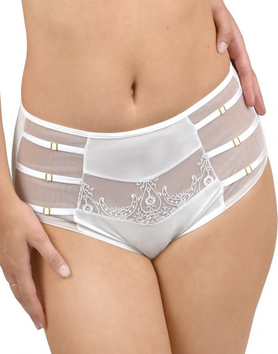 Бикини с висока талия в бял цвят DEZIRO WHITE ME-19136 - Sabrina.bg