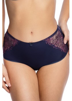 Бикини с висока талия в тъмносин цвят LUNA 1149