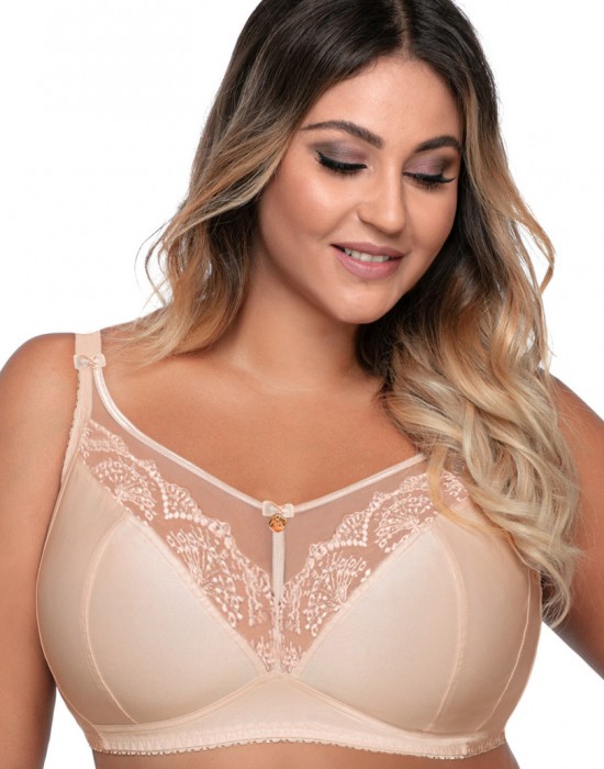 Сутиен с меки чашки в бежов цвят AV 1691/1 - Sabrina.bg