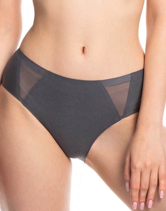 Безшевни дамски бикини в сив цвят L-POL5022BI-03 - 2XL - Sabrina.bg